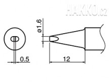 Pájecí hrot HAKKO T33-SSD16, Slim Type