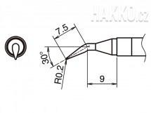 Pájecí hrot HAKKO T39-JL02