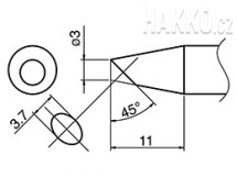 Pájecí hrot HAKKO T33-SSBC3, Slim Type