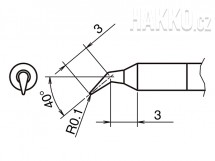 Pájecí hrot HAKKO T50-J01