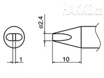 Pájecí hrot HAKKO T33-SSD24, Slim Type