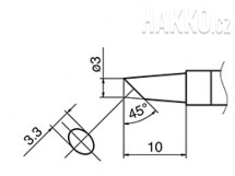 Pájecí hrot HAKKO T36-BC3/3BC