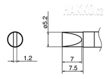 Pájecí hrot HAKKO T36-D52/5.2D