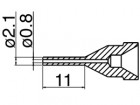Hakko - Odpájecí tryska HAKKO N61-11, Long typ, 2,1mm/0,8mm