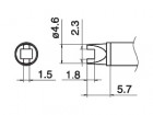 Hakko - Odpájecí hrot T15-R23 -2,3R