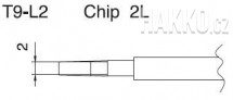 Pájecí hrot T9-L2, CHIP 2L