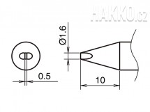 Pájecí hrot HAKKO T53-D16