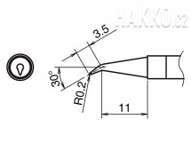 Pájecí hrot HAKKO T39-J02