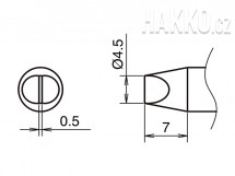 Pájecí hrot HAKKO T53-D45