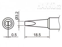 Pájecí hrot HAKKO T19-D32