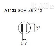 Určeno pro pouzdra SOP 4.4x10 mm 