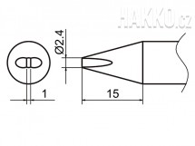 Pájecí hrot HAKKO T37-D24