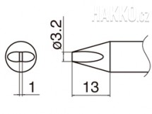Pájecí hrot HAKKO T33-D32