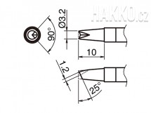Pájecí hrot HAKKO T39-BCR32