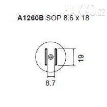 Určeno pro pouzdra:SOP 8.6x18 mm 