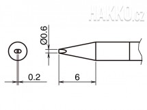 Pájecí hrot HAKKO T50-D06