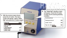 Vyberte "Auto Cal" v menu FN-1010 a potvrďte