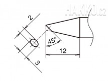 Pájecí hrot HAKKO T53-BC2030