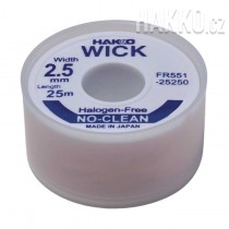 Odpájecí lanko HAKKO WICK FR551-25250-E, 2,5mmx25,0m