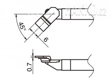 Pájecí hroty HAKKO T51-LA6 SOP, 2ks/bal
