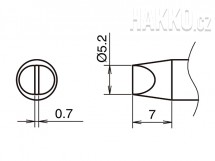 Pájecí hrot HAKKO T53-D52