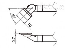 Pájecí hroty HAKKO T51-LA10 SOP, 2ks/bal