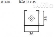 Určeno pro pouzdra BGA 15x15 mm