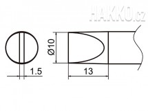 Pájecí hrot HAKKO T37-D10