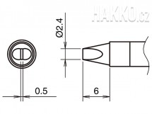 Pájecí hrot HAKKO T39-DS24