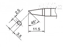 Pájecí hrot HAKKO T39-BC2535