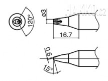 Pájecí hrot HAKKO T33-1611