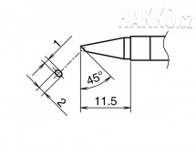 Pájecí hrot HAKKO T39-BCF1020