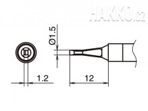 Pájecí hrot HAKKO T39-DLS15