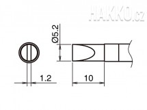 Pájecí hrot HAKKO T39-D52