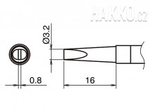 Pájecí hrot HAKKO T39-DL32