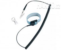 Antistatický náramek HAKKO 442B-07, 2,5m, šedý