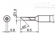 Pájecí hrot HAKKO T50-KN