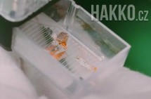 Po odřezání se zbytky nebo úlomky knotu shromažďují ve sběrné nádobce