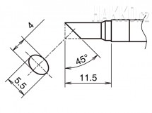 Pájecí hrot HAKKO T39-C4055