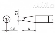 Pájecí hrot HAKKO T50-D1