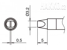 Pájecí hrot HAKKO T39-DS32