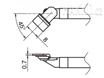 Pájecí hroty HAKKO T51-LA8 SOP, 2ks/bal