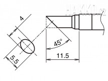 Pájecí hrot HAKKO T39-CF4055