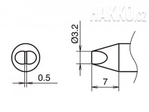 Pájecí hrot HAKKO T53-D32