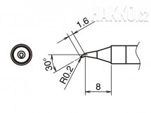 Pájecí hrot HAKKO T39-JS02