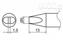 Pájecí hrot HAKKO T37-D5