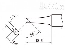 Pájecí hrot HAKKO T19-C3