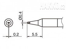 Pájecí hrot HAKKO T50-D04