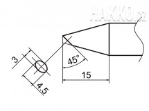 Pájecí hrot HAKKO T37-BC3045