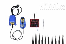 ESD pájecí stanice Hakko FX-888D (tvary pinzet se mohou lišit)